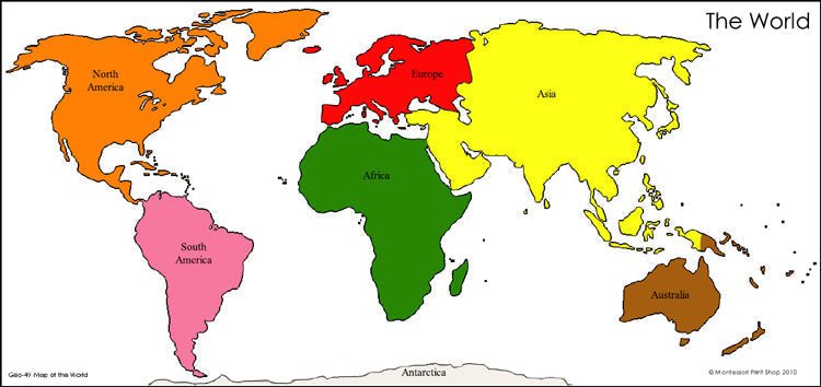 World maps and masters - Montessori Print Shop geography