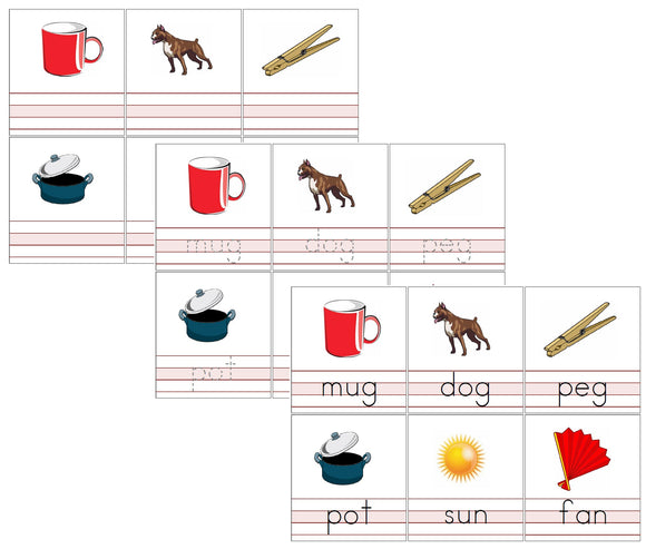 Phonetic Write & Wipe (3 Letter Words) - Montessori Print Shop