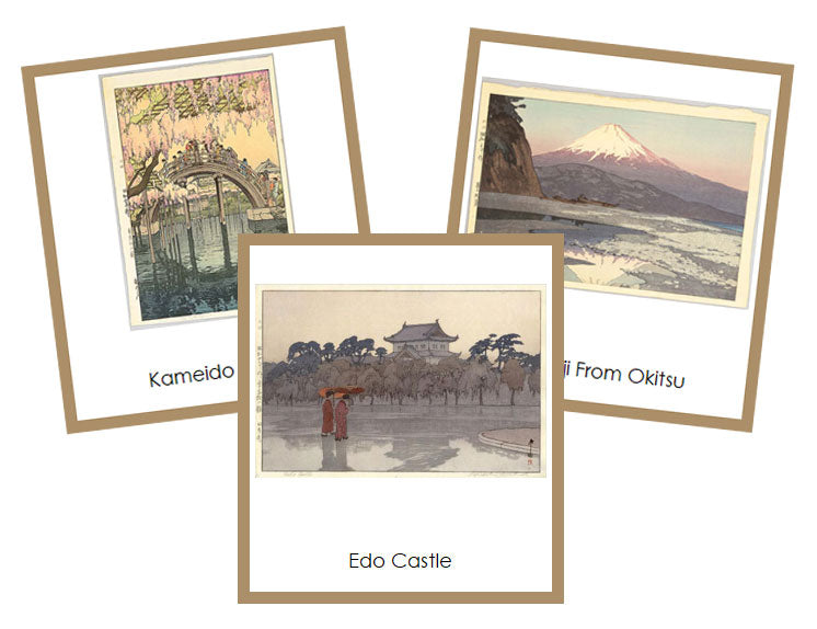 Hiroshi Yoshida Art Cards (borders) - Montessori Print Shop