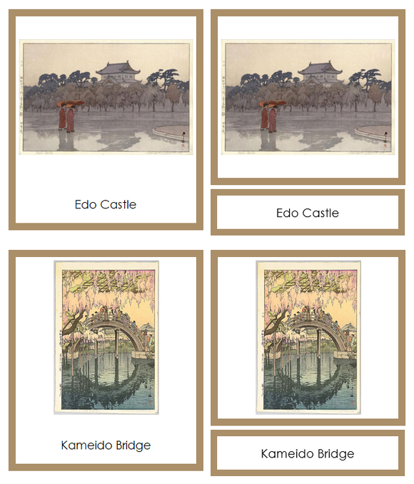 Hiroshi Yoshida Art Cards (borders) - Montessori Print Shop