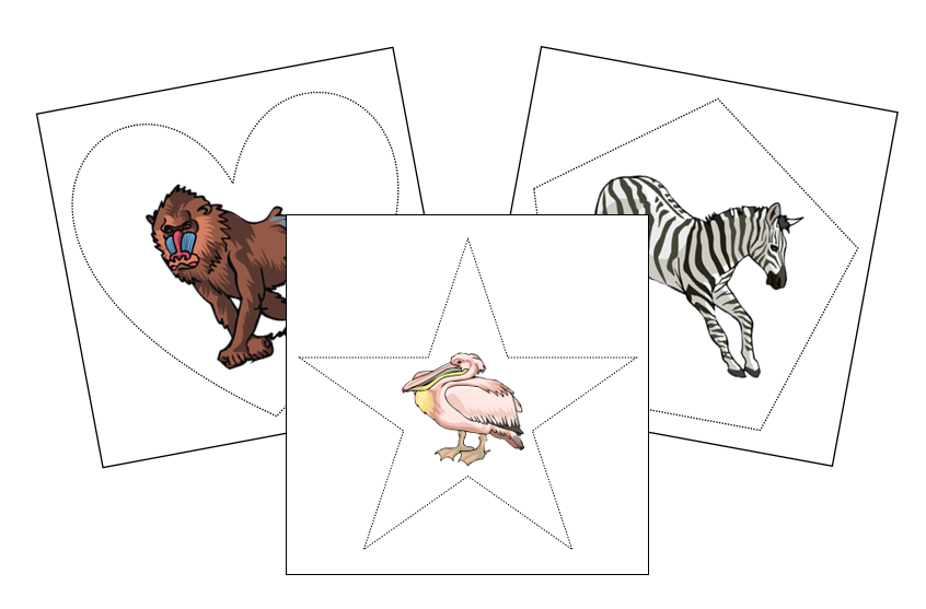 Zoo Animals Cutting Work - Montessori Print Shop Digital Download preschool scissors activity