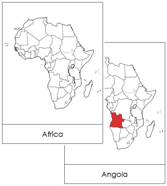 Africa Flash Cards - Montessori geography cards