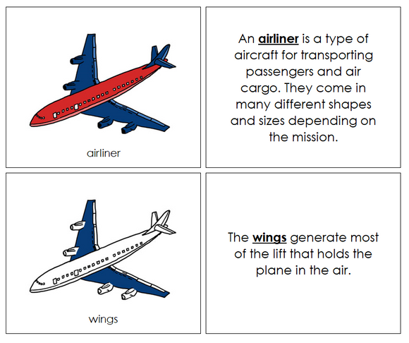 Airliner Nomenclature Book - Montessori Print Shop