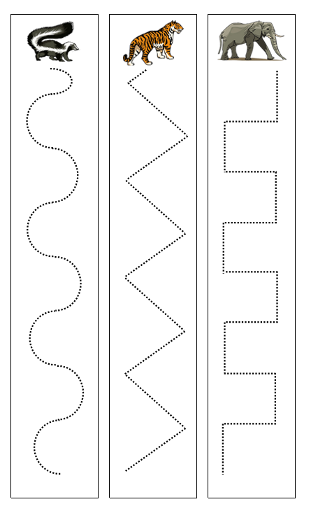 Animal Cutting Strips - Montessori cutting lesson