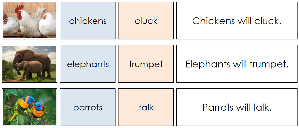 Animals And Their Sounds (color) - Montessori Print Shop Digital Download