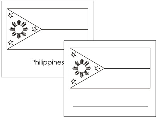 Asian Flags (Blackline Masters) - Montessori Print Shop continent study