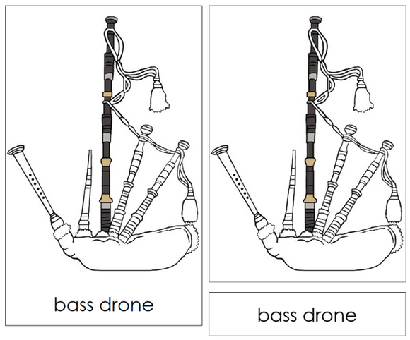 Parts of a Bagpipe Nomenclature Cards - Montessori Print Shop Digital Download