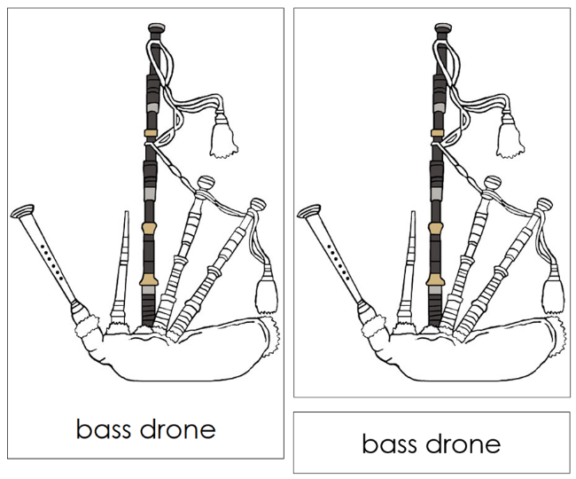 Parts of a Bagpipe Nomenclature Cards - Montessori Print Shop Digital Download