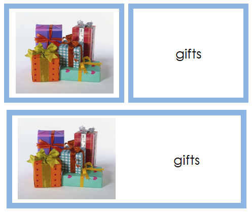 Birthday Words & Picture Cards - Montessori Print Shop Digital Download