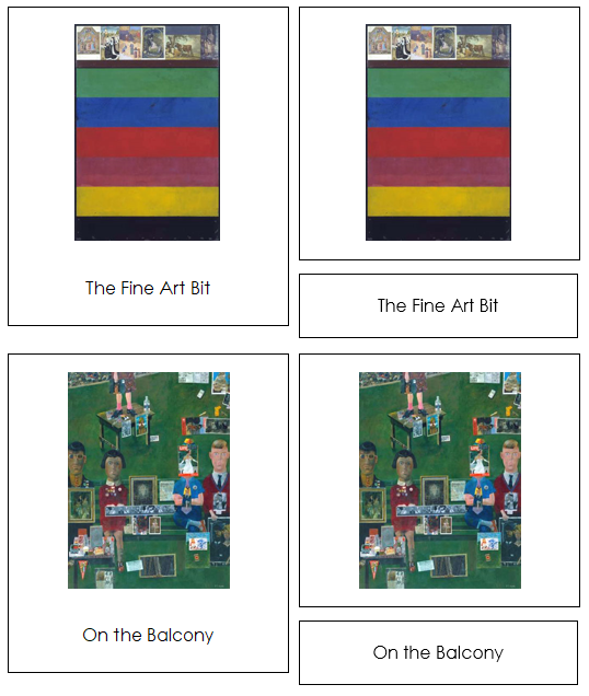 Peter Blake 3-Part Art Cards - Montessori Print Shop Digital Download