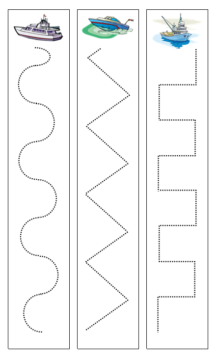 Boat Cutting Work - preschool cutting practice