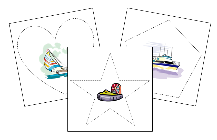 Boat Cutting Work - preschool cutting practice