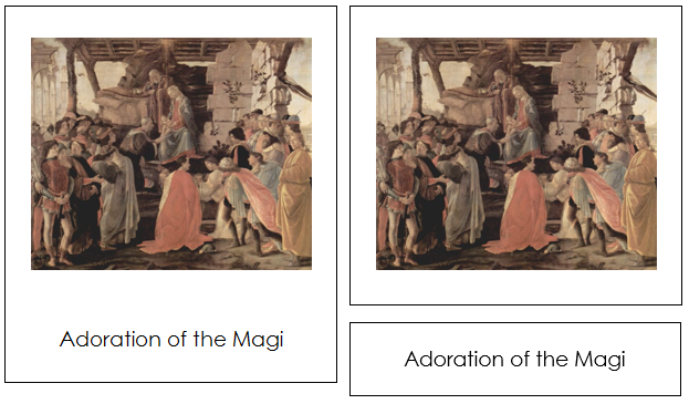 Sandro Botticelli Art Cards - montessori art cards