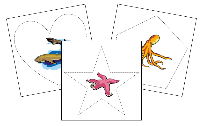 By The Sea Cutting Work - preschool cutting practice