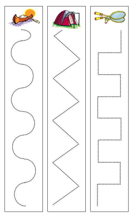 Camping Cutting Work - preschool cutting practice