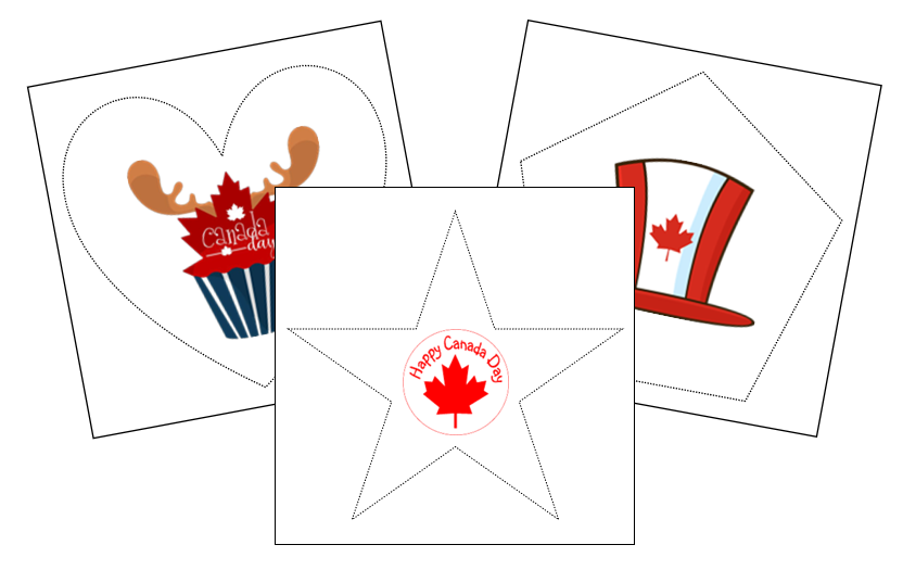 Canada Day Cutting Work - Montessori Print Shop Digital Download