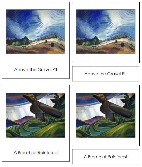 Emily Carr 3-Part Art Cards - Montessori Print Shop Digital Download