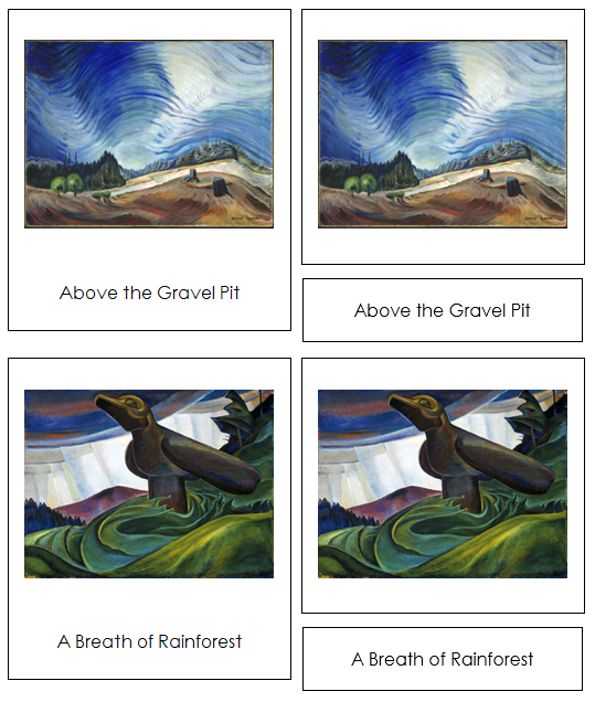 Emily Carr Art Cards - montessori art cards