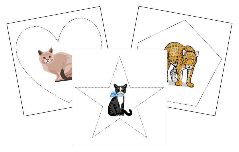 Cat Cutting Work - Montessori Print Shop Digital Download scissor practice