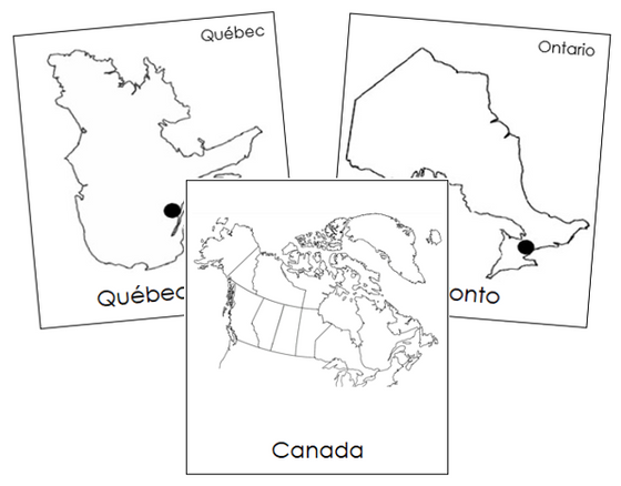 Canadian Capital Cities - Montessori geography cards