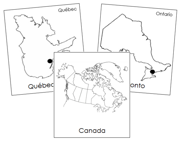 Canadian Capital Cities - Montessori geography cards