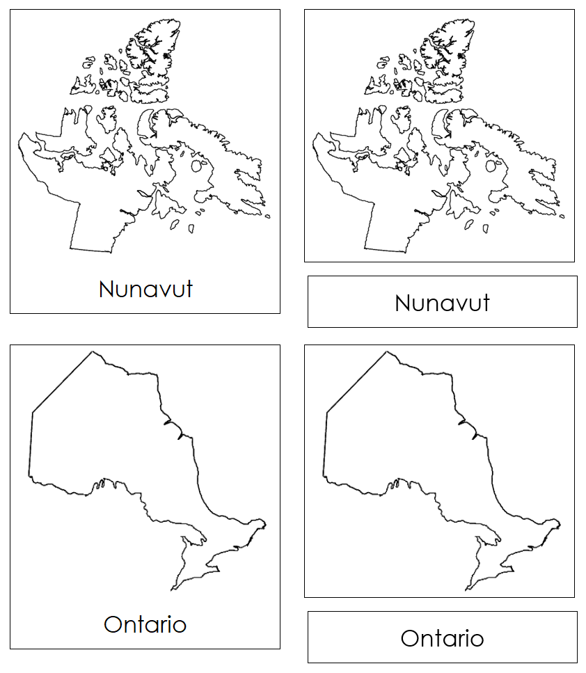 Provinces & Territories of Canada - Montessori Print Shop Digital Download