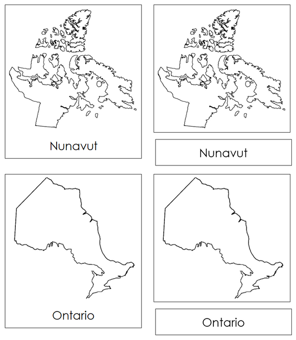 Provinces & Territories of Canada - Montessori Print Shop Digital Download
