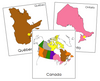 Canadian Provinces & Territories (color-coded) - Montessori Print Shop