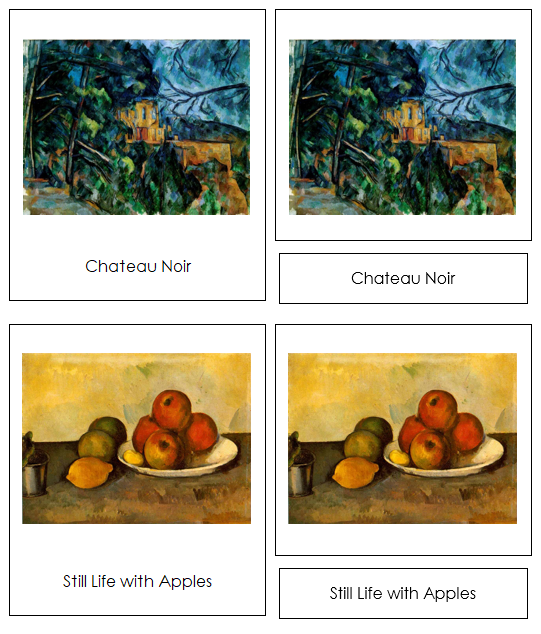Paul Cezanne 3-Part Art Cards - Montessori Print Shop Digital Download