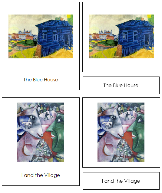 Marc Chagall 3-Part Art Cards - Montessori Print Shop Digital Download