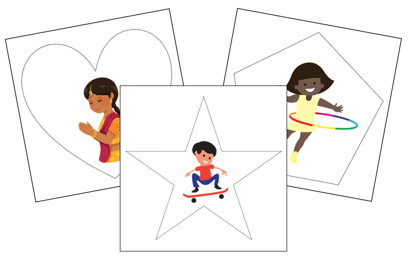 Children Cutting Work - Montessori Print Shop Digital Download preschool activity