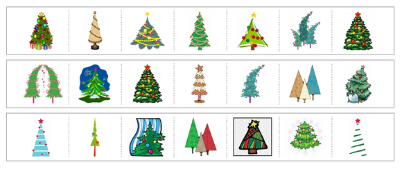 Christmas Tree Cutting Work - Preschool Activity by Montessori Print Shop