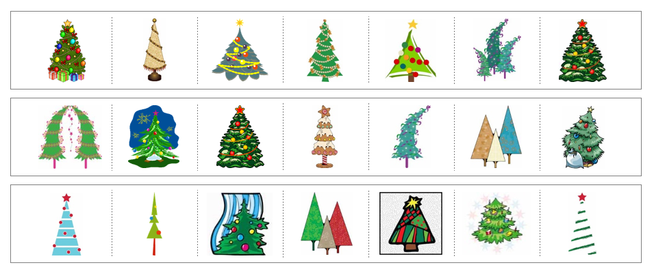 Christmas Tree Cutting Work - Montessori Print Shop preschool cutting practice