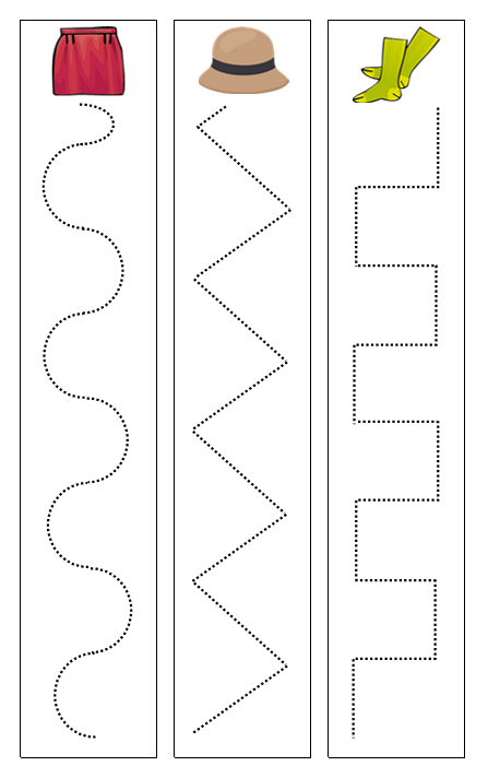 Clothing Cutting Work - Montessori Print Shop Digital Download preschool cutting practice