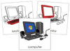 Computer Nomenclature Cards (red) - Montessori Print Shop