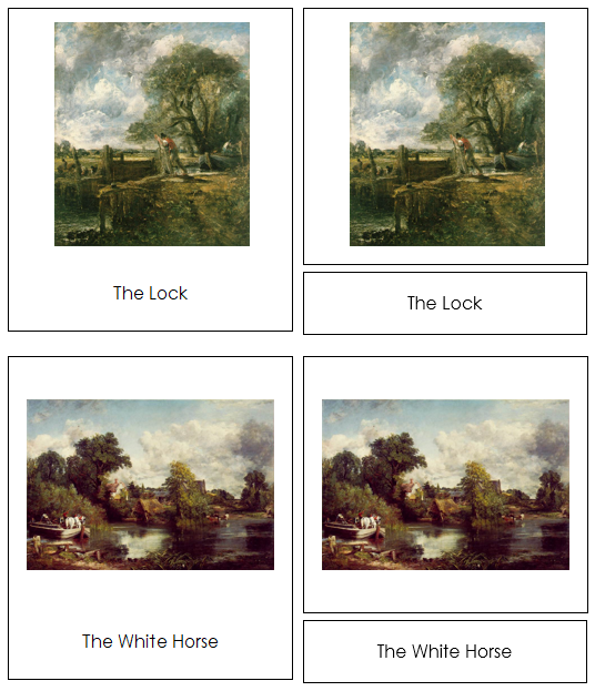 John Constable 3-Part Art Cards - Montessori Print Shop Digital Download