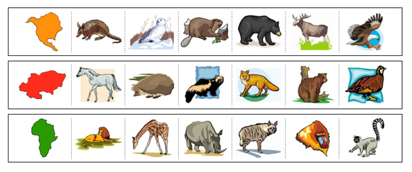 Continents & Animals Cutting Work - Preschool Activity - Montessori Print Shop Digital Download