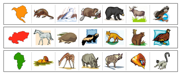 Continents & Animals Cutting Work - Preschool Activity by Montessori Print Shop