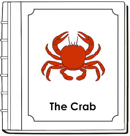 Parts of a Crab Nomenclature Book (red) - Montessori Print Shop Digital Download 