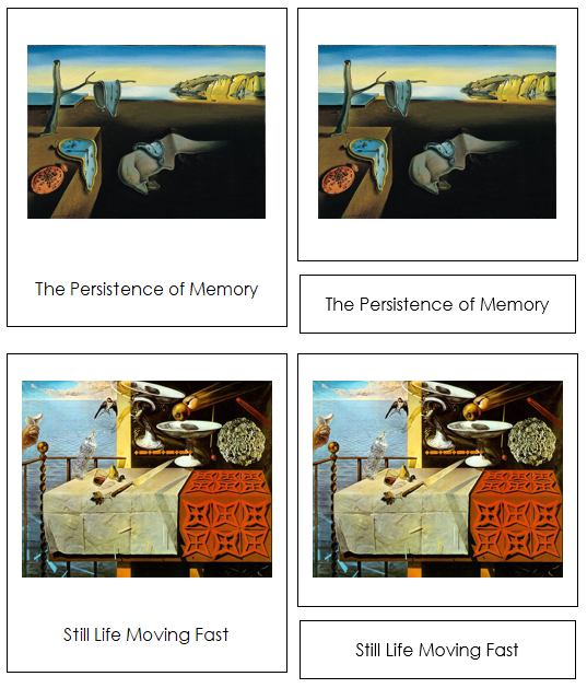 Salvador Dali 3-Part Art Cards - Montessori Print Shop Digital Download
