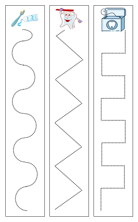 Dental Cutting Work - Montessori Print Shop preschool cutting practice