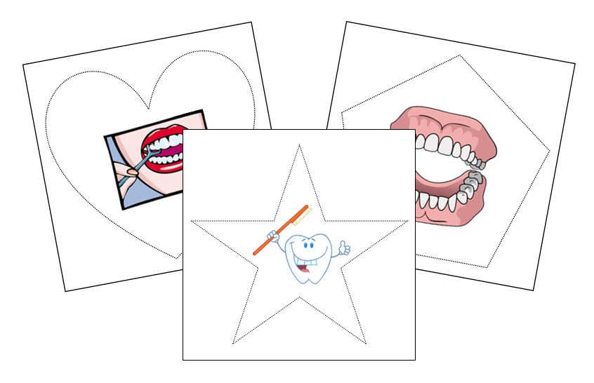 Dental Cutting Work - Montessori Print Shop preschool cutting practice