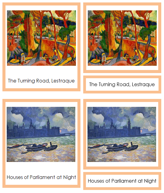 Andre Derain Art Cards (borders) - montessori art materials