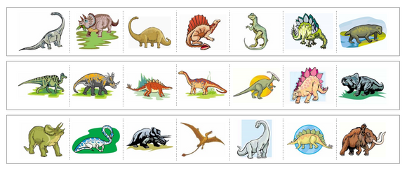 Dinosaurs Cutting Work - Preschool Activity by Montessori Print Shop