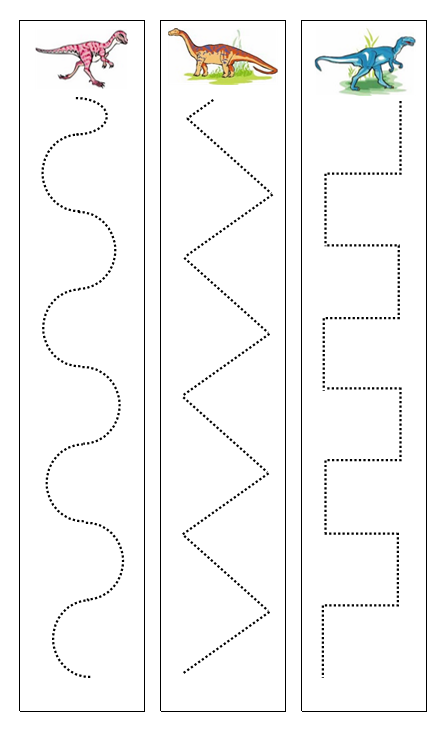 Dinosaur Cutting Work - Montessori Print Shop Digital Download preschool cutting practice