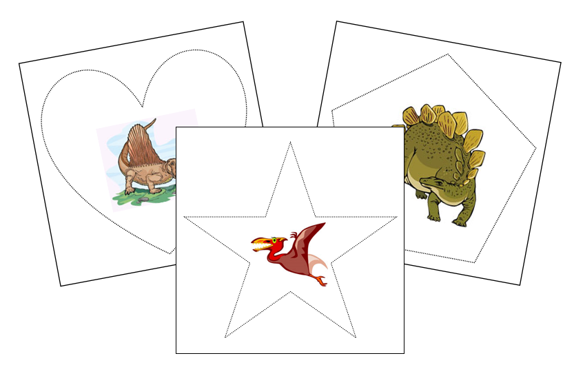 Dinosaur Cutting Work - Montessori Print Shop Digital Download preschool cutting practice