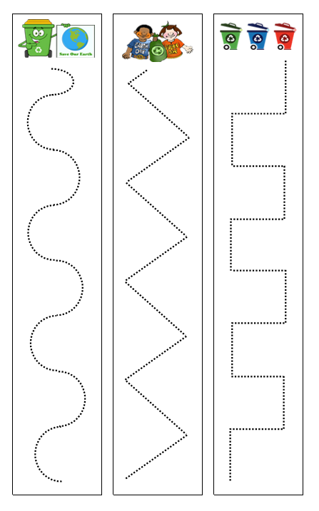Earth Day Cutting Work - Montessori Print Shop preschool cutting practice