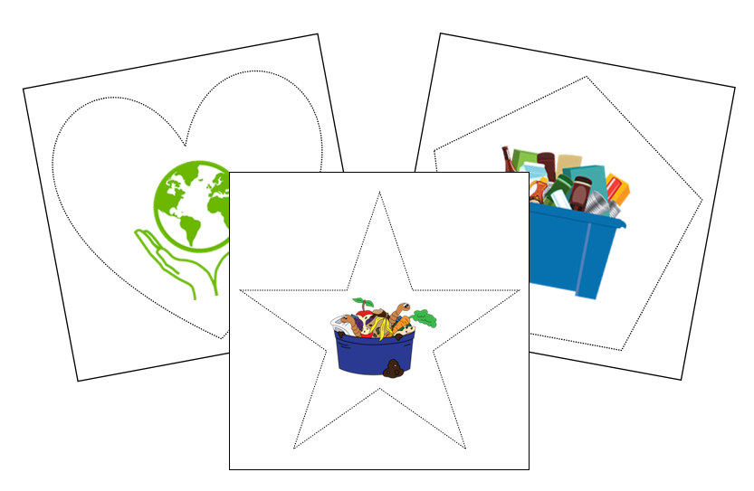 Earth Day Cutting Work - Montessori Print Shop Digital Download preschool cutting practice