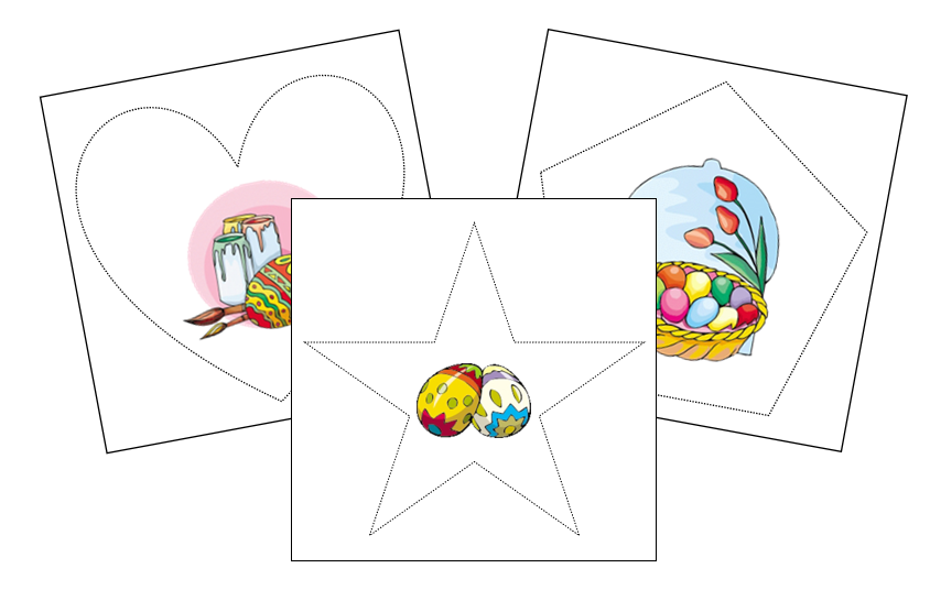 Egg Cutting Work - Montessori Print Shop preschool cutting practice