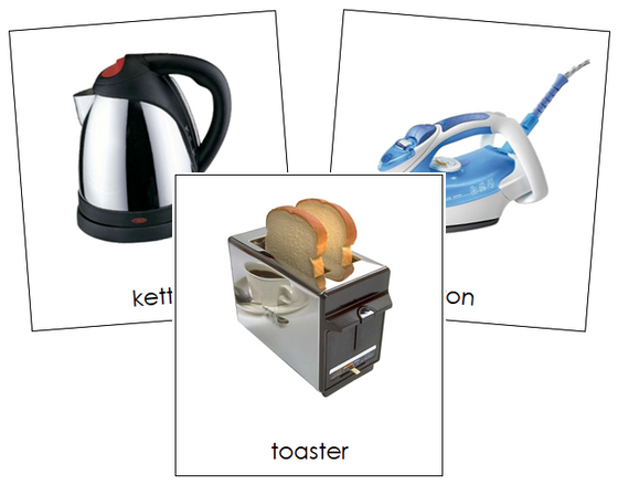 Electrical Appliances - Free download by Montessori Print Shop